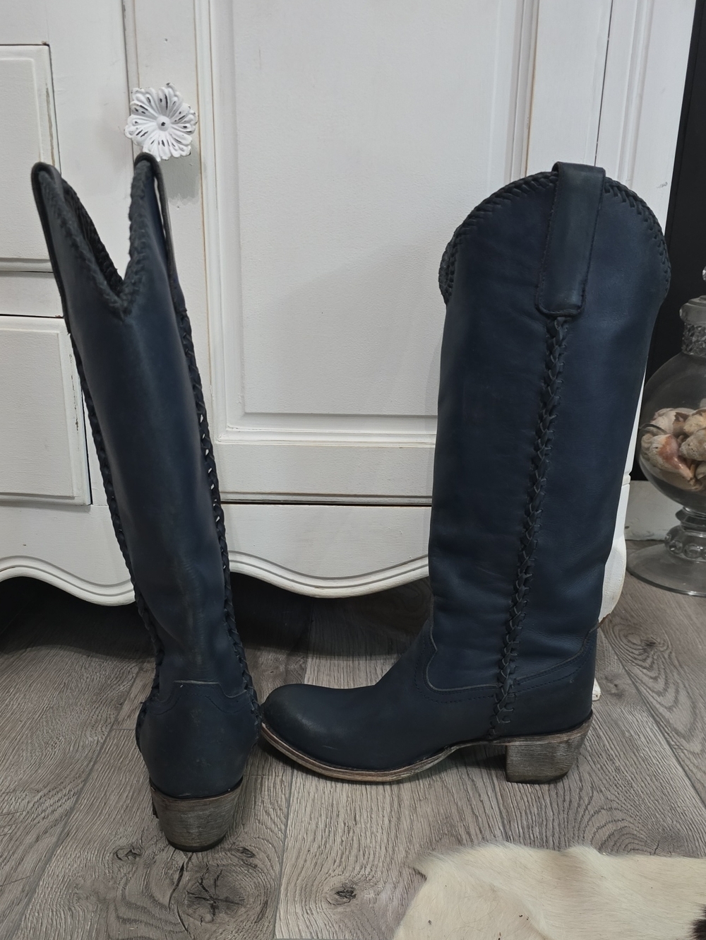 Lane Plain Jane Navy Boots - Picture 4 of 9